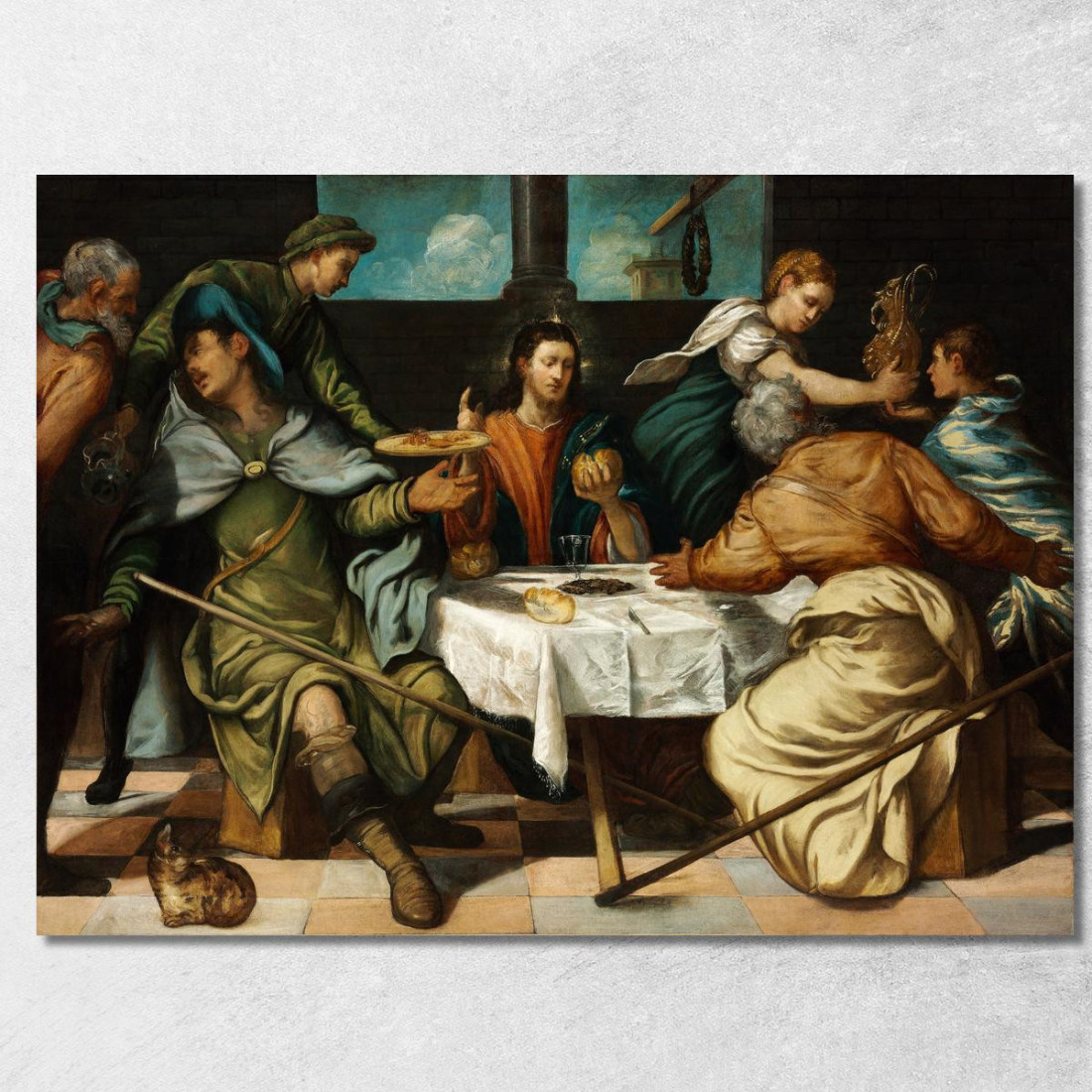 La Cena In Emmaus Jacopo Tintoretto jtn45 quadro stampato su tela La Cena In Emmaus Jacopo Tintoretto jtn45 quadro stampato su tela