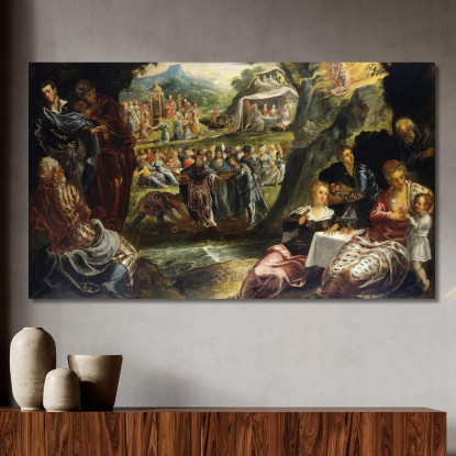 L'Adorazione Del Vitello D'Oro Jacopo Tintoretto jtn46 quadro stampato su tela
