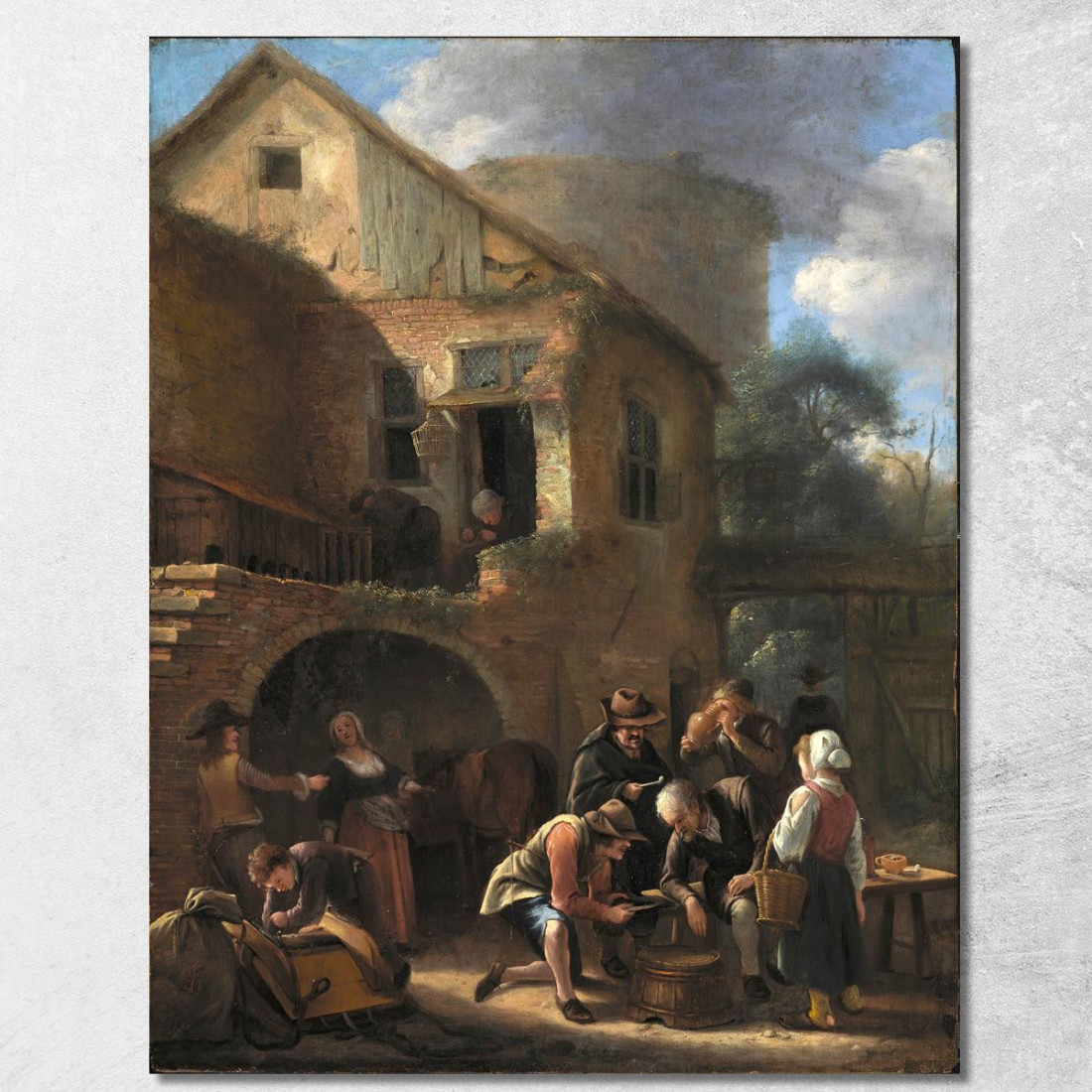 Una Festa Di Contadini Jan Steen jsn5 quadro stampato su tela Una Festa Di Contadini Jan Steen jsn5 quadro stampato su tela