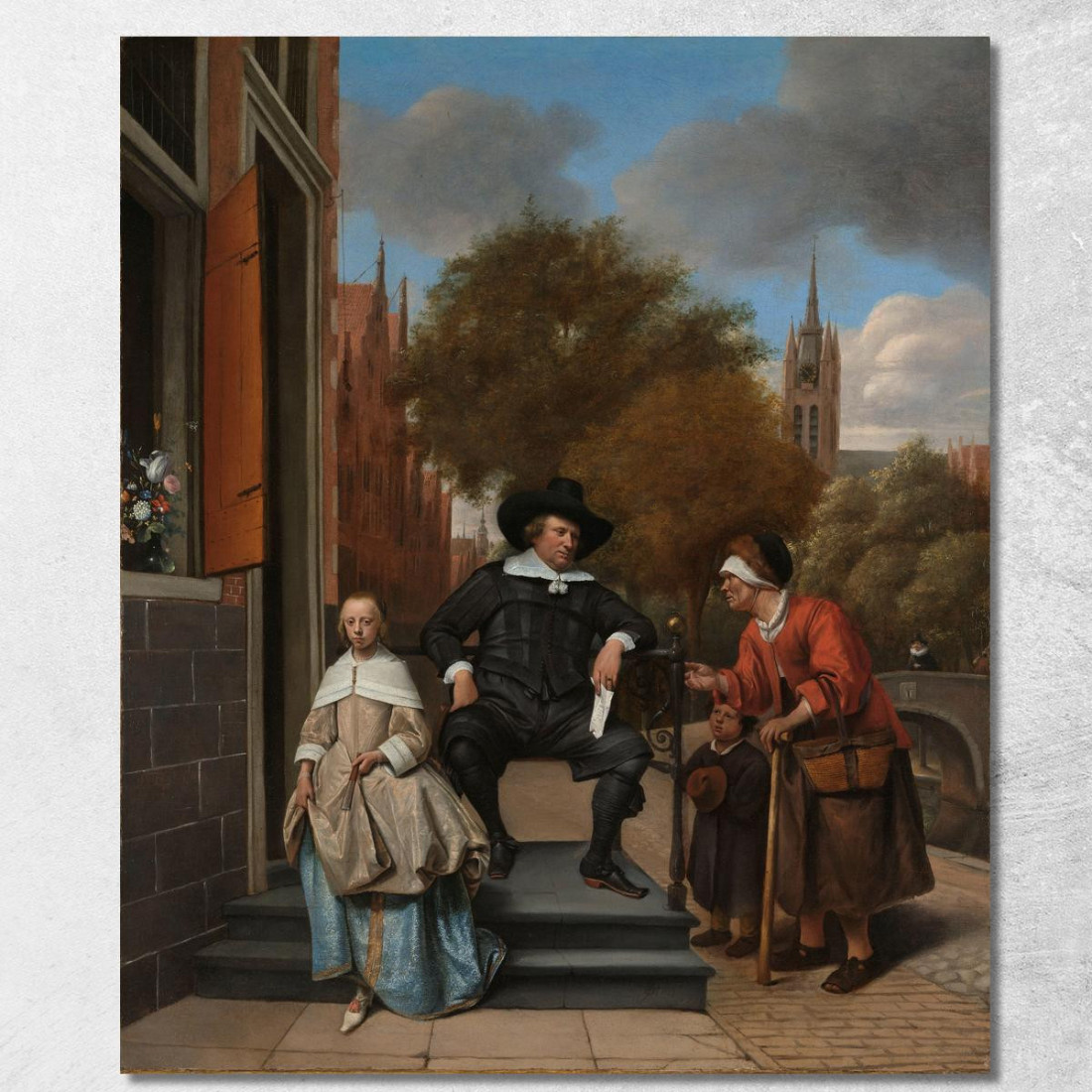 Adolf E Catharina Croeser Noti Come 'Il Borgomastro Di Delft E Sua Figlia' Jan Steen jsn14 quadro stampato su tela Adolf E Catharina Croeser Noti Come 'Il Borgomastro Di Delft E Sua Figlia' Jan Steen jsn14 quadro stampato su tela