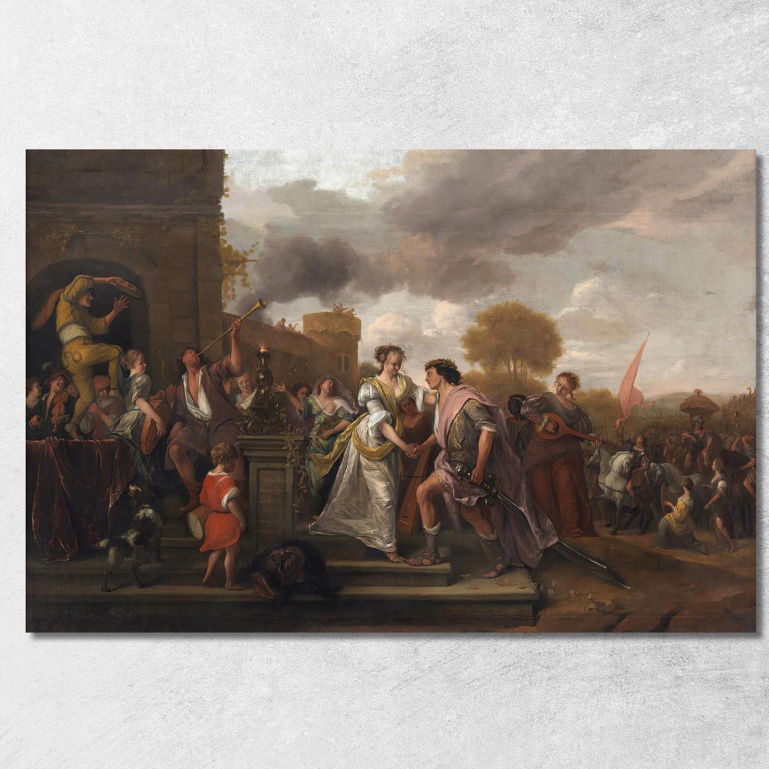Davide Ritorna Vittorioso Dopo Aver Sconfitto Golia E I Filistei Jan Steen jsn23 quadro stampato su tela Davide Ritorna Vittorioso Dopo Aver Sconfitto Golia E I Filistei Jan Steen jsn23 quadro stampato su tela