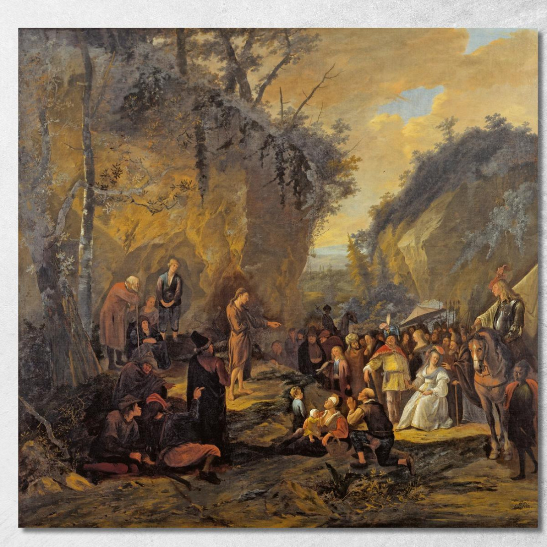 Giovanni Battista Predica Jan Steen jsn35 quadro stampato su tela Giovanni Battista Predica Jan Steen jsn35 quadro stampato su tela