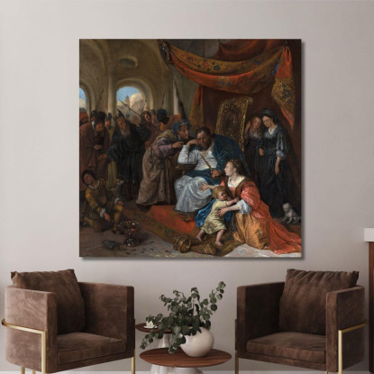 Mosè E La Corona Del Faraone Jan Steen jsn39 quadro stampato su tela