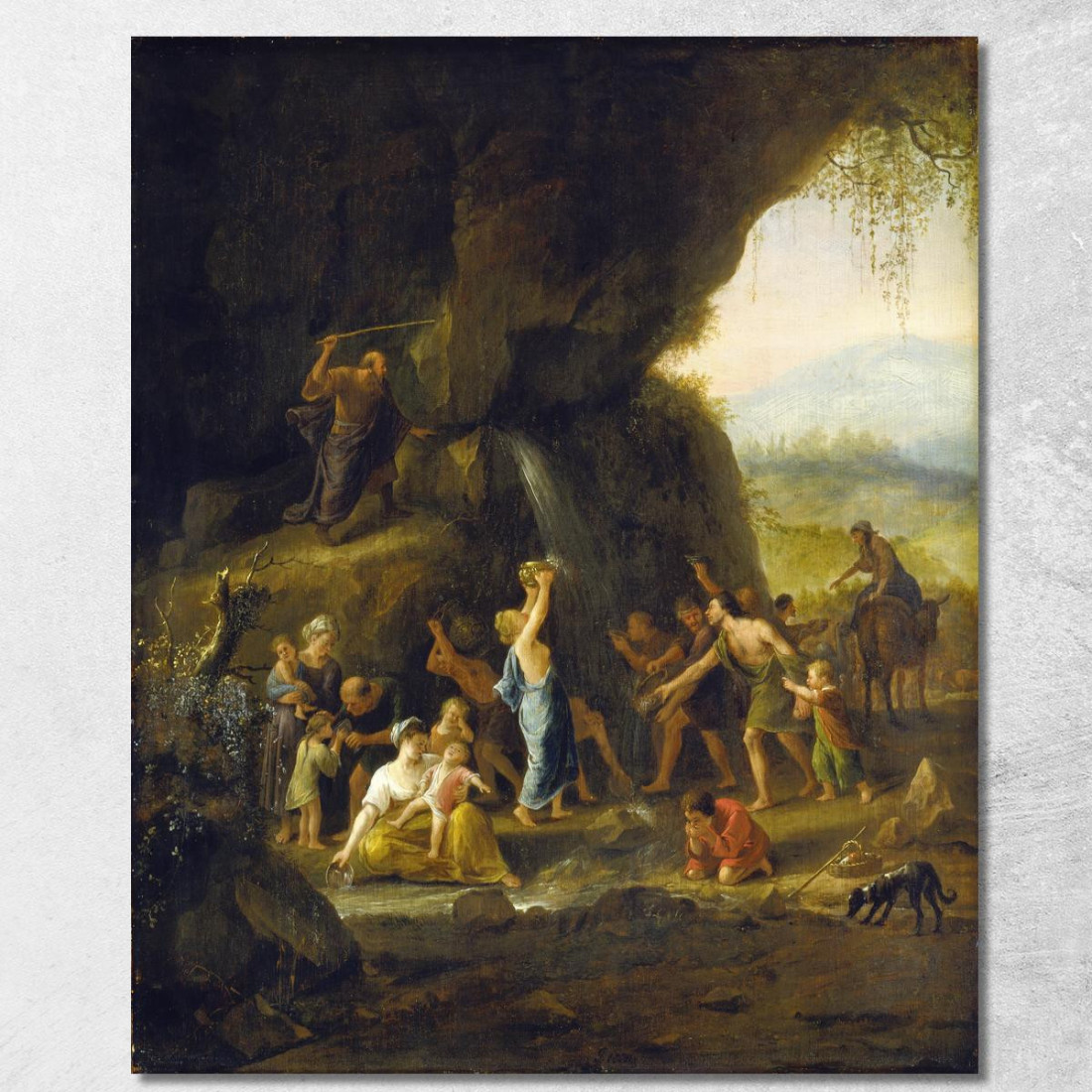 Mosè Colpisce La Roccia Jan Steen jsn40 quadro stampato su tela