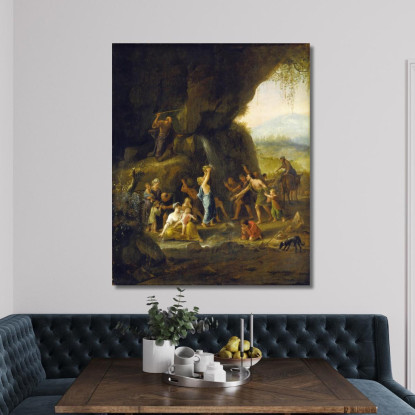 Mosè Colpisce La Roccia Jan Steen jsn40 quadro stampato su tela