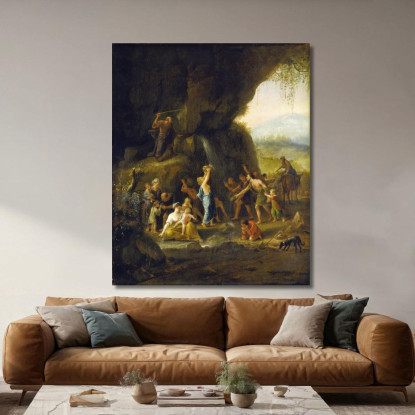 Mosè Colpisce La Roccia Jan Steen jsn40 quadro stampato su tela