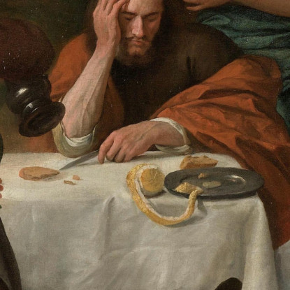 Cena In Emmaus Jan Steen jsn50 quadro stampato su tela