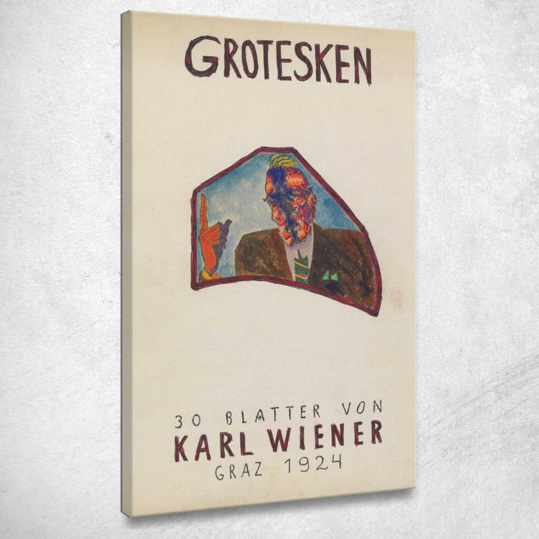 Grottesche 30 Fogli Graz Karl Wiener kwn225 quadro stampato su tela Grottesche 30 Fogli Graz Karl Wiener kwn225 quadro stampato su tela