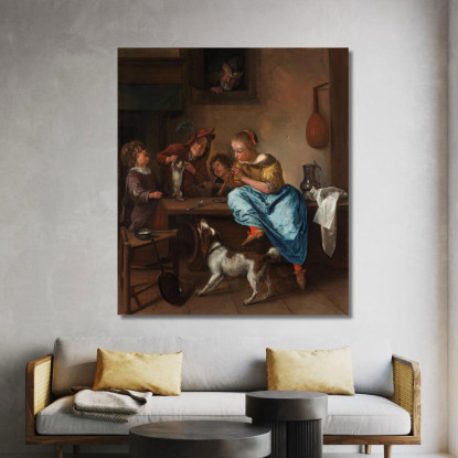 La Lezione Di Danza Jan Steen jsn57 quadro stampato su tela