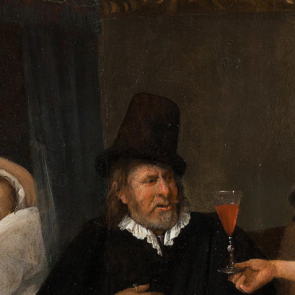 La Visita Del Dottore Jan Steen jsn59 quadro stampato su tela
