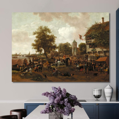 La Fiera Di Oegstgeest Jan Steen jsn62 quadro stampato su tela