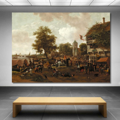 La Fiera Di Oegstgeest Jan Steen jsn62 quadro stampato su tela