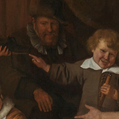 La Festa Di San Nicola Jan Steen jsn64 quadro stampato su tela