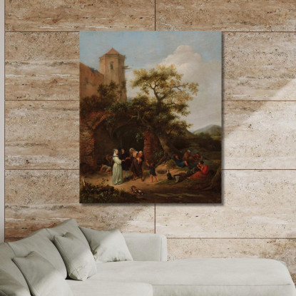 La Chiromante Jan Steen jsn66 quadro stampato su tela