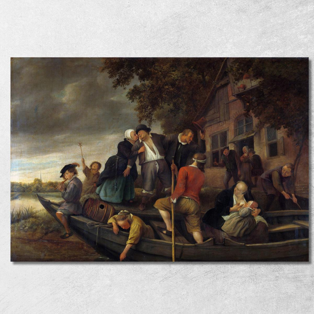 Il Ritorno Allegro A Casa Jan Steen jsn72 quadro stampato su tela Il Ritorno Allegro A Casa Jan Steen jsn72 quadro stampato su tela