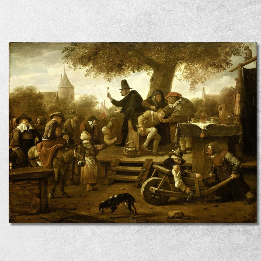 Il Ciarlatano Jan Steen jsn75 quadro stampato su tela Il Ciarlatano Jan Steen jsn75 quadro stampato su tela