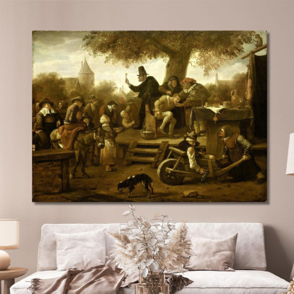 Il Ciarlatano Jan Steen jsn75 quadro stampato su tela
