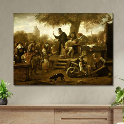 Il Ciarlatano Jan Steen jsn75 quadro stampato su tela