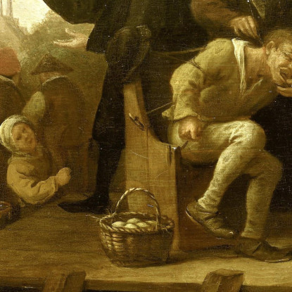 Il Ciarlatano Jan Steen jsn75 quadro stampato su tela