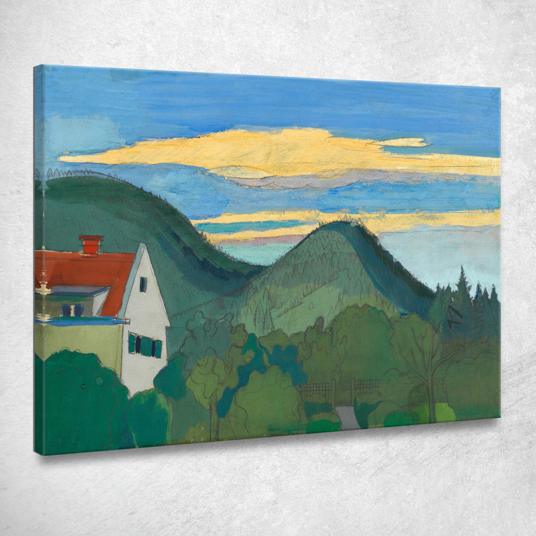 Casa In Un Paesaggio Forestale Karl Wiener kwn228 quadro stampato su tela Casa In Un Paesaggio Forestale Karl Wiener kwn228 quadro stampato su tela