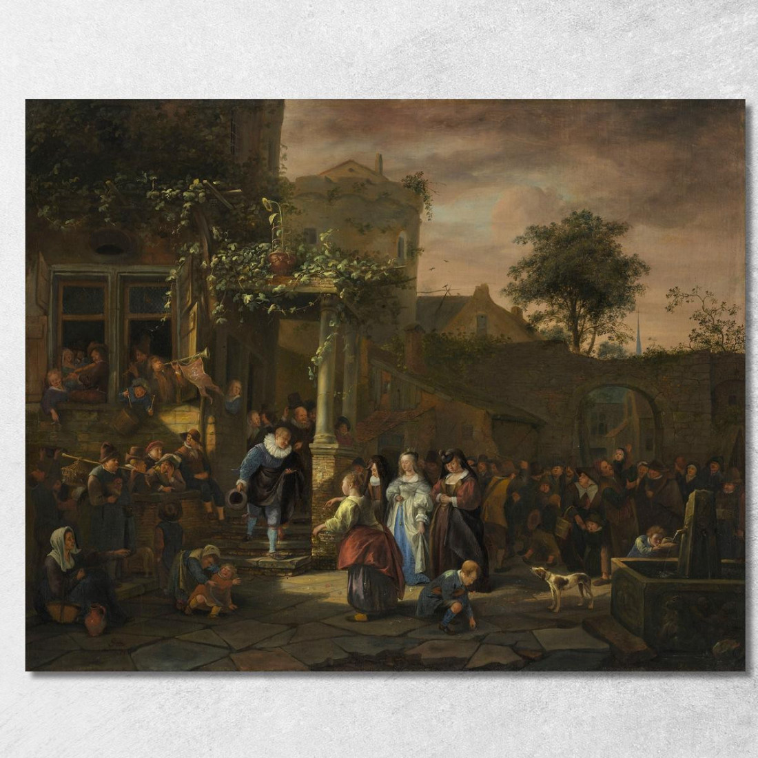 Il Matrimonio Del Villaggio Jan Steen jsn81 quadro stampato su tela Il Matrimonio Del Villaggio Jan Steen jsn81 quadro stampato su tela