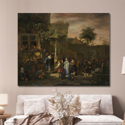 Il Matrimonio Del Villaggio Jan Steen jsn81 quadro stampato su tela