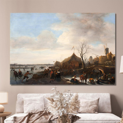 Scena Invernale Jan Steen jsn85 quadro stampato su tela