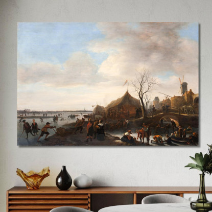 Scena Invernale Jan Steen jsn85 quadro stampato su tela
