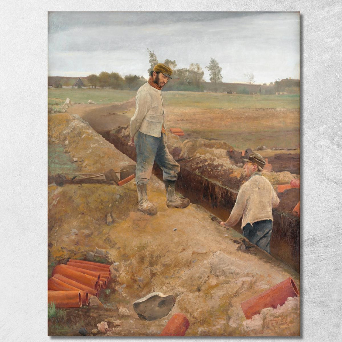 Scavatori Di Fossi Laurits Andersen Ring lar8 quadro stampato su tela Scavatori Di Fossi Laurits Andersen Ring lar8 quadro stampato su tela