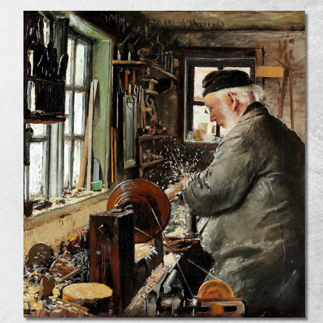 Un Tornitore Al Suo Tornio Laurits Andersen Ring lar9 quadro stampato su tela Un Tornitore Al Suo Tornio Laurits Andersen Ring lar9 quadro stampato su tela