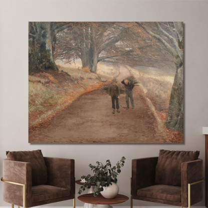 Sentiero Pedonale Vicino A Herlufsholm Zelanda Laurits Andersen Ring lar15 quadro stampato su tela