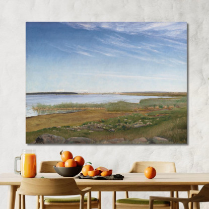 Il Fiordo Vicino A Karrebæksminde Zelanda Laurits Andersen Ring lar32 quadro stampato su tela