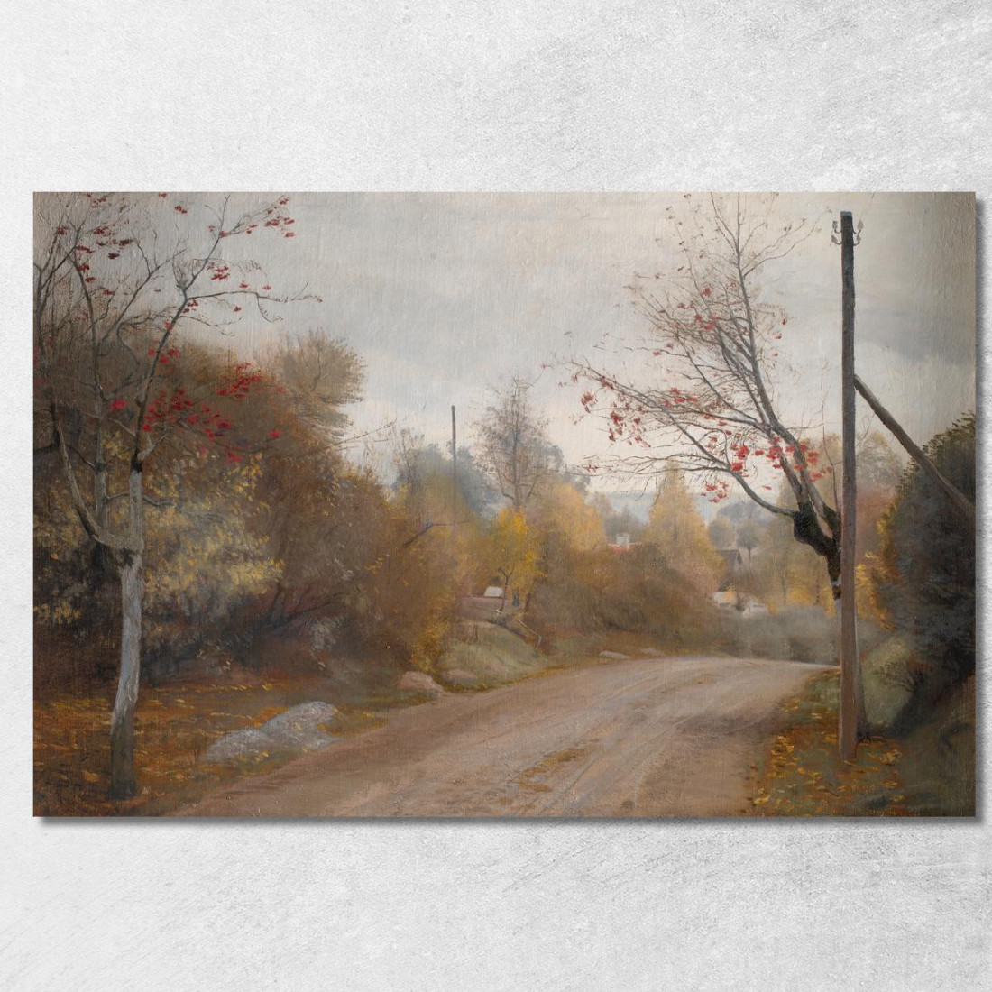 La Strada A Mogenstrup Zelanda. Autunno Laurits Andersen Ring lar34 quadro stampato su tela La Strada A Mogenstrup Zelanda. Autunno Laurits Andersen Ring lar34 quadro stampato su tela