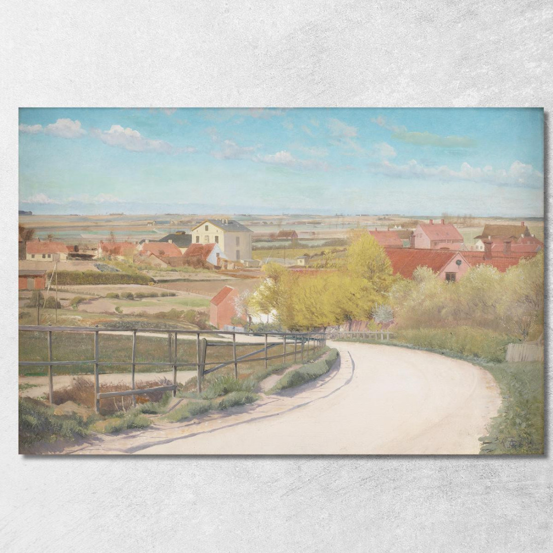 Vista Da Una Strada Vicino A Næstved Zelanda Laurits Andersen Ring lar39 quadro stampato su tela Vista Da Una Strada Vicino A Næstved Zelanda Laurits Andersen Ring lar39 quadro stampato su tela
