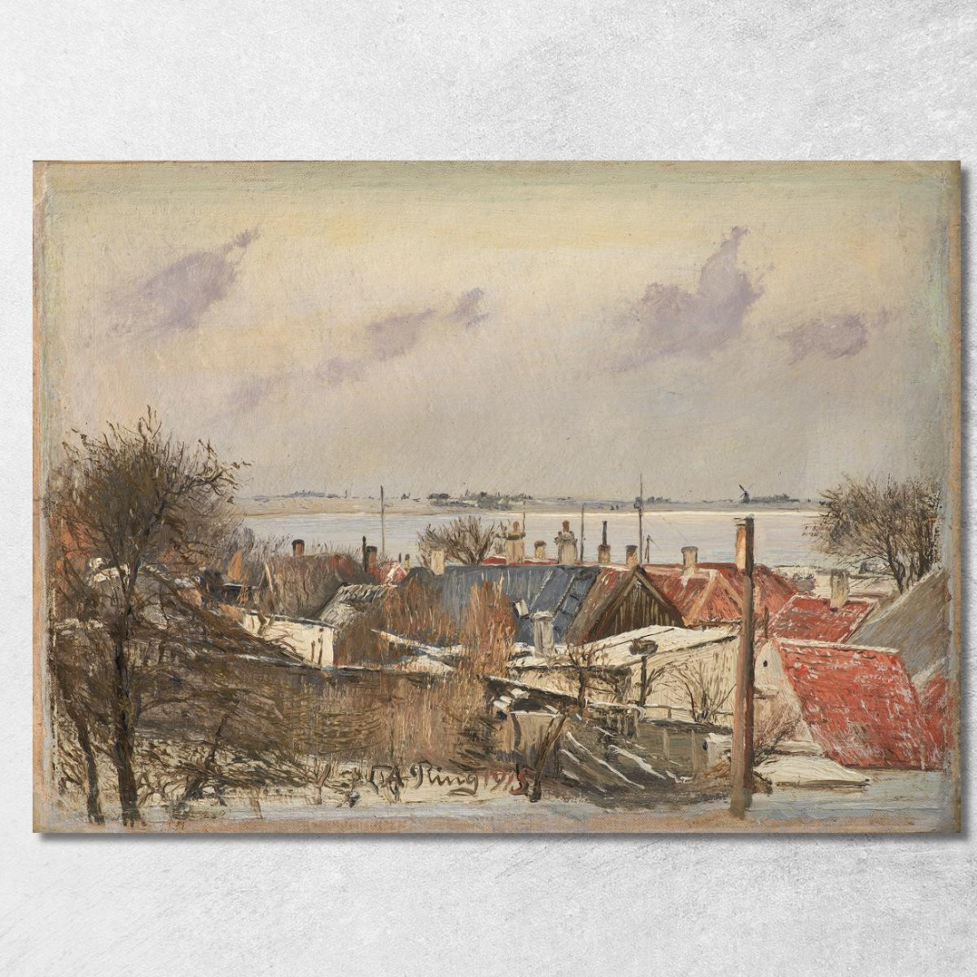 Vista Da Roskilde Verso Il Fiordo Laurits Andersen Ring lar40 quadro stampato su tela