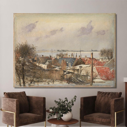 Vista Da Roskilde Verso Il Fiordo Laurits Andersen Ring lar40 quadro stampato su tela