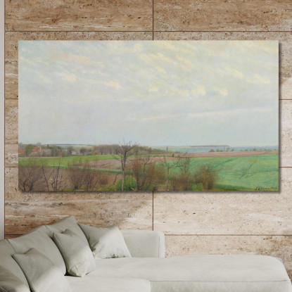 Vista Del Fiordo Di Roskilde All'Inizio Della Primavera Laurits Andersen Ring lar42 quadro stampato su tela