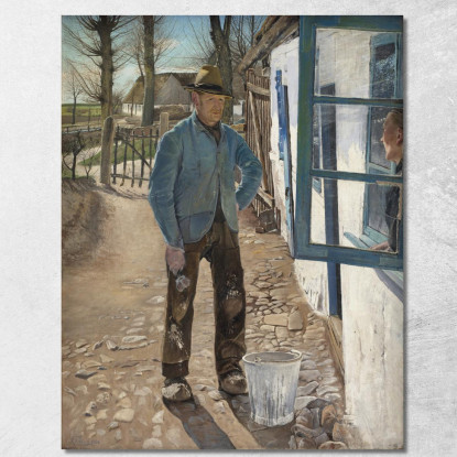 Imbiancatura Della Vecchia Casa Laurits Andersen Ring lar44 quadro stampato su tela