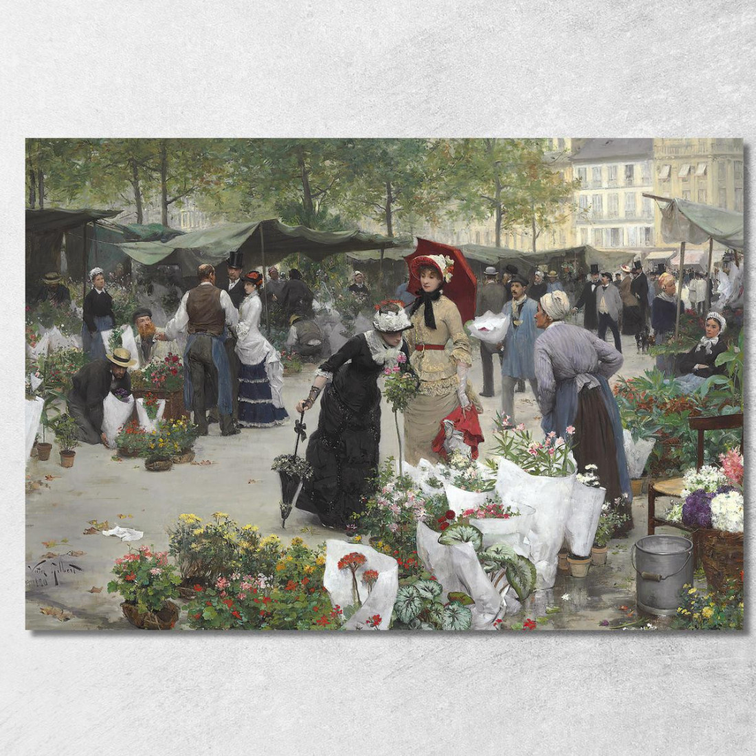 Il Mercato Dei Fiori Victor Gabriel Gilbert vgg23 quadro stampato su tela Il Mercato Dei Fiori Victor Gabriel Gilbert vgg23 quadro stampato su tela