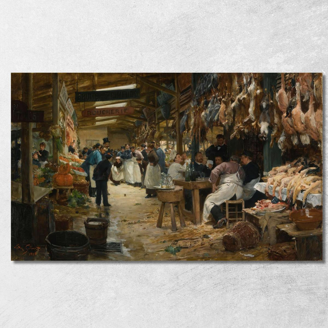Il Mercato Parigino Victor Gabriel Gilbert vgg24 quadro stampato su tela Il Mercato Parigino Victor Gabriel Gilbert vgg24 quadro stampato su tela