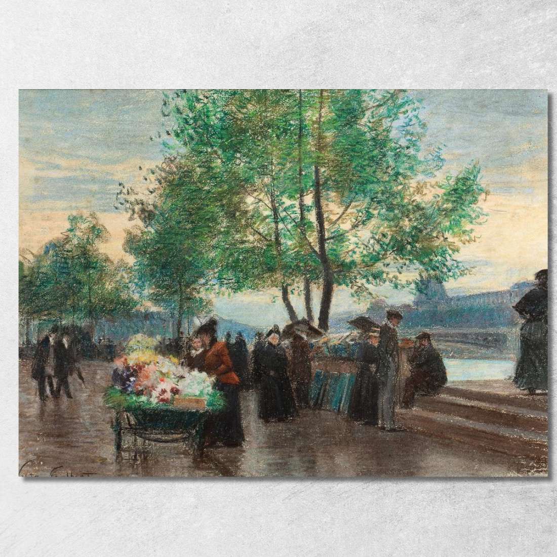 Mercanti Sulle Rive Della Senna Parigi Victor Gabriel Gilbert vgg27 quadro stampato su tela Mercanti Sulle Rive Della Senna Parigi Victor Gabriel Gilbert vgg27 quadro stampato su tela