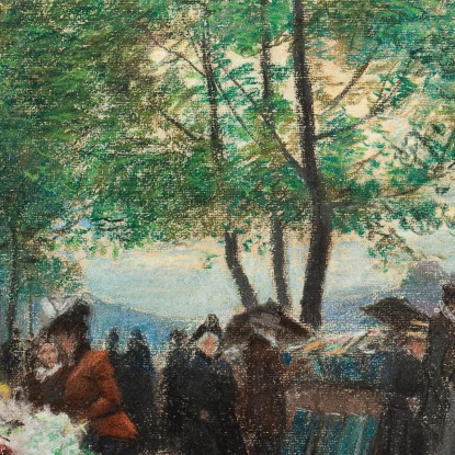 Mercanti Sulle Rive Della Senna Parigi Victor Gabriel Gilbert vgg27 quadro stampato su tela