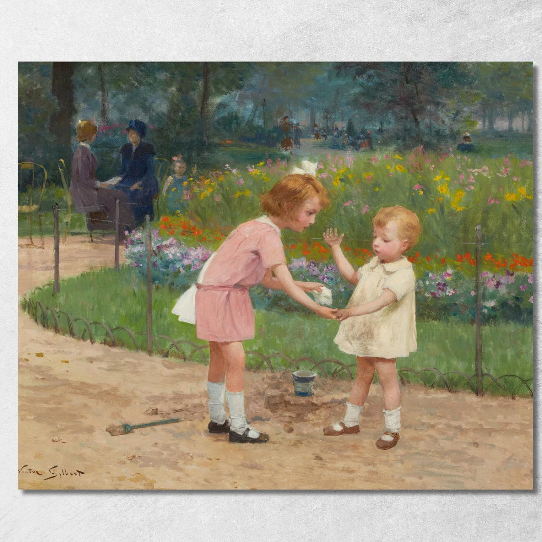 I Giardini Del Lussemburgo Victor Gabriel Gilbert vgg39 quadro stampato su tela I Giardini Del Lussemburgo Victor Gabriel Gilbert vgg39 quadro stampato su tela