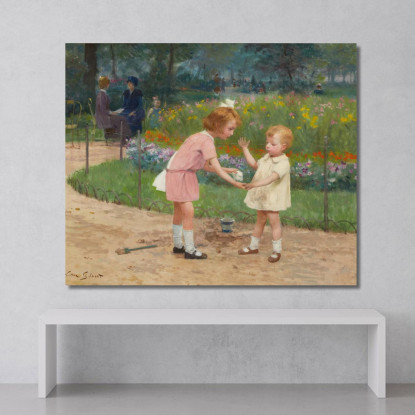 I Giardini Del Lussemburgo Victor Gabriel Gilbert vgg39 quadro stampato su tela