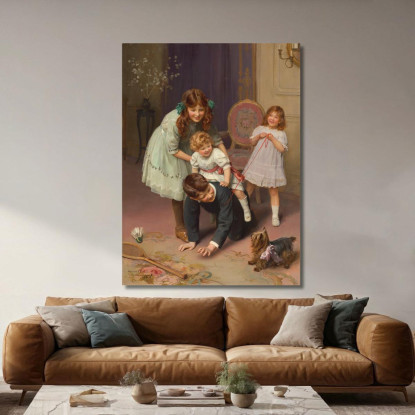 Gee-Up Arthur John Elsley aje7 quadro stampato su tela