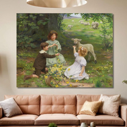 La Gioia Della Primavera Arthur John Elsley aje14 quadro stampato su tela