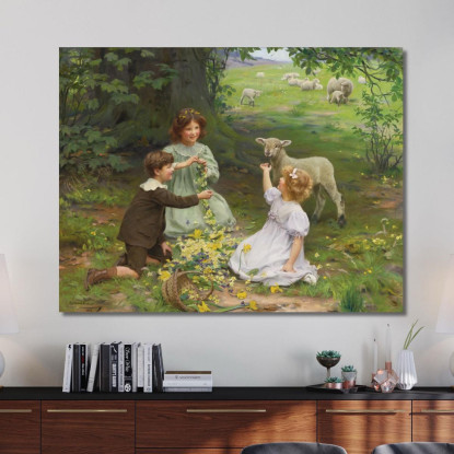 La Gioia Della Primavera Arthur John Elsley aje14 quadro stampato su tela