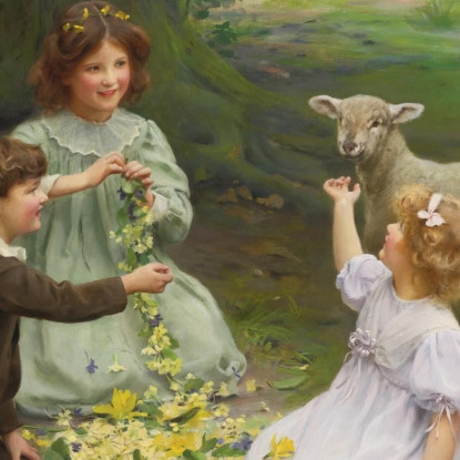 La Gioia Della Primavera Arthur John Elsley aje14 quadro stampato su tela