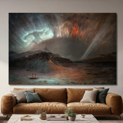 Aurora Boreale Frederic Edwin Church fec1 quadro stampato su tela