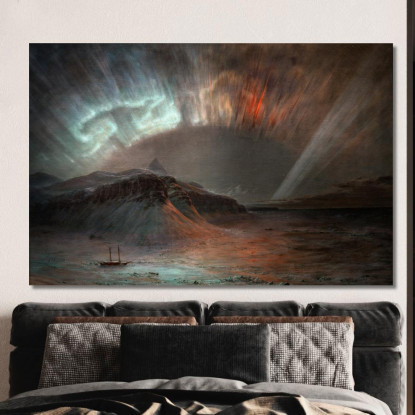 Aurora Boreale Frederic Edwin Church fec1 quadro stampato su tela